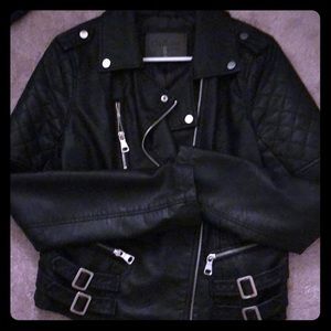 Black leather jacket